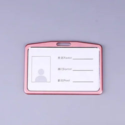 Aluminum Alloy Card Holder Retractable Badge Reel Employee Staff Name ID Work Card Holder Business Supplies