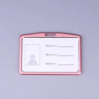 Aluminum Alloy Card Holder Retractable Badge Reel Employee Staff Name ID Work Card Holder Business Supplies