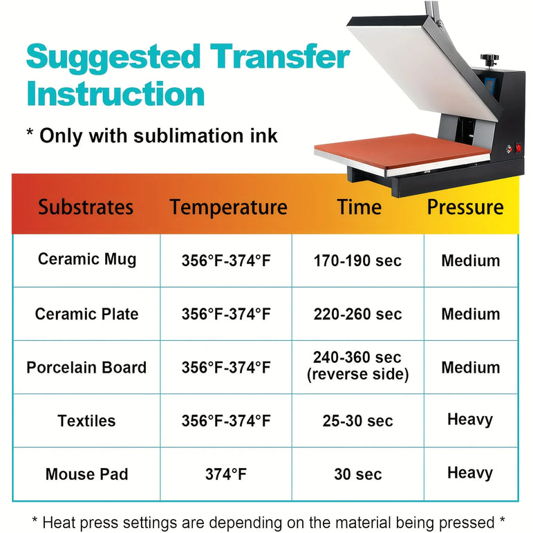 HUSPER A4 Sublimation Paper 100 Sheets 105g Compatible with Inkjet Printer Heat Transfer for T-shirts Mugs Personalized Projects