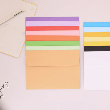 10pcs/pack 13.3x18.4cm Red Envelope Kraft Yellow Green Color Letter Paper Envelopes for Gift Photo Bags Packaging