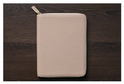 Moterm Genuine Pebbled Grain Leather A5 Zip Cover with Top Pocket Cowhide Planner Zipper Notebook Organizer Agenda Journal Diary