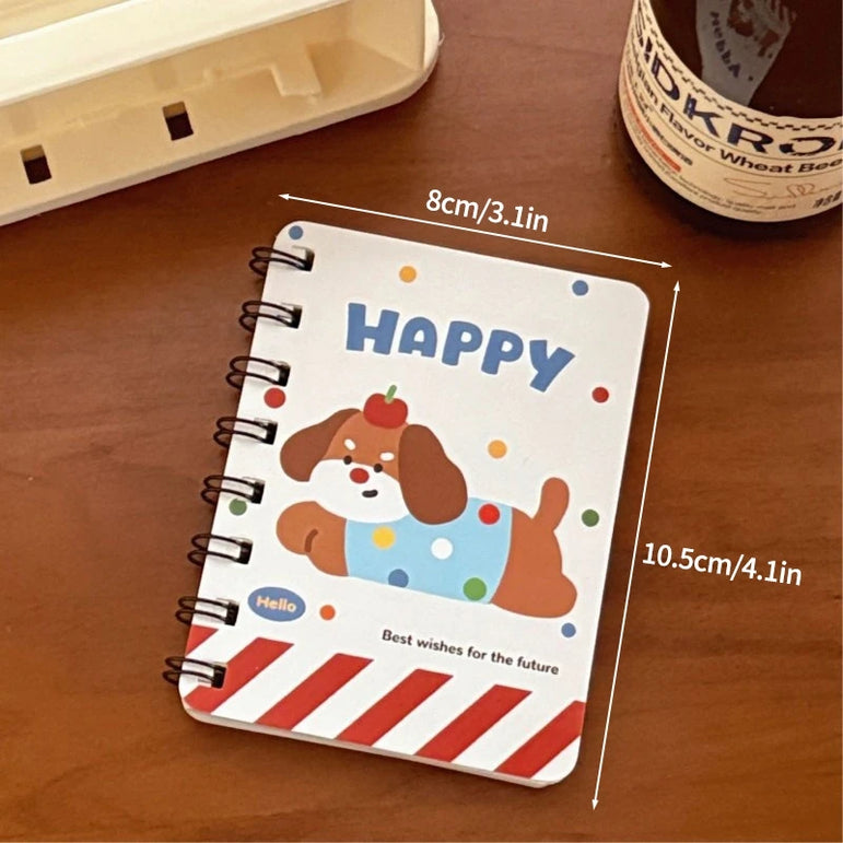 A7 Cartoon Capybara Coil Notebook Kawaii Learning Coil Book Cute Study Pocket Notepad Small Notebook School Stationery 
﻿ 
﻿