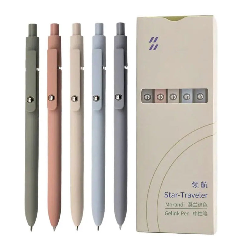 5 Pack 0.5mm Black Ink Pen Fine Tip Smooth Writing Used for Diary Notes Cute Office Study Supplies Gifts for Women Men