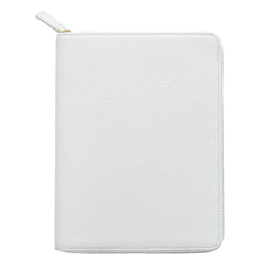 Moterm Genuine Pebbled Grain Leather A5 Zip Cover with Top Pocket Cowhide Planner Zipper Notebook Organizer Agenda Journal Diary