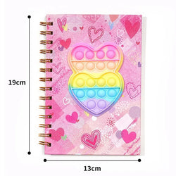 1pc Cartoon Unicorn Notebook Student Children's Silicone Decompression Bubble Coil Notebook Stationery Supplies Gifts 2025 New