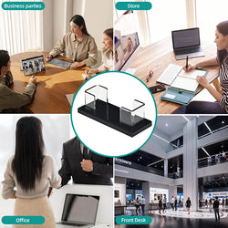 Transparent Acrylic Business Card Holder, Office Business Card Display Stand, 30-40 Business Cards Card Holder For Desk