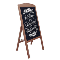 Wooden A-Frame Sign Freestanding Message Chalkboard Sidewalk Blackboard