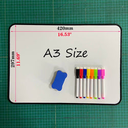 A3 Size Double-Sided Dry Erase Whiteboard Writing Drawing Painting Graffiti Family School Office Bulletin Board Message Board