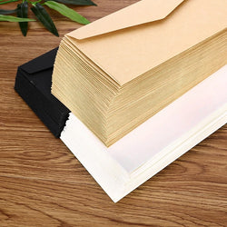 1/6/12 PCS Classical White Black Kraft Blank Mini Paper Window Envelopes Wedding Invitation Envelope Gift Envelope