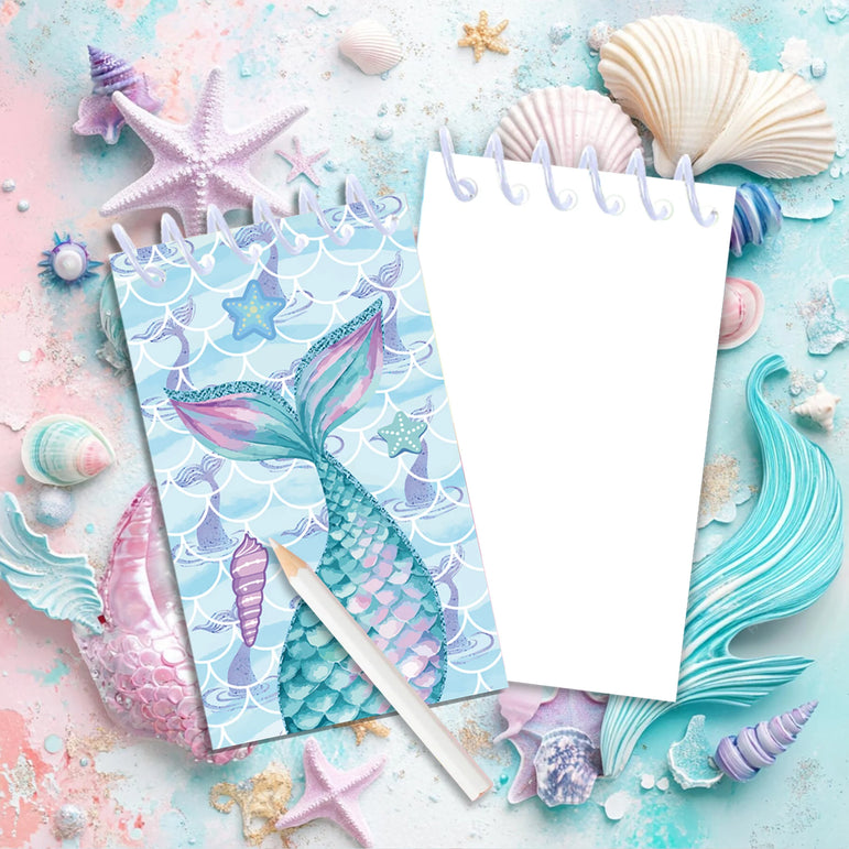 16pcs Football Mermaid Animals Mini Spiral Pocket Notebooks Memo Pad Coil Booklet Notepads For Kids Gifts Party School Diaries