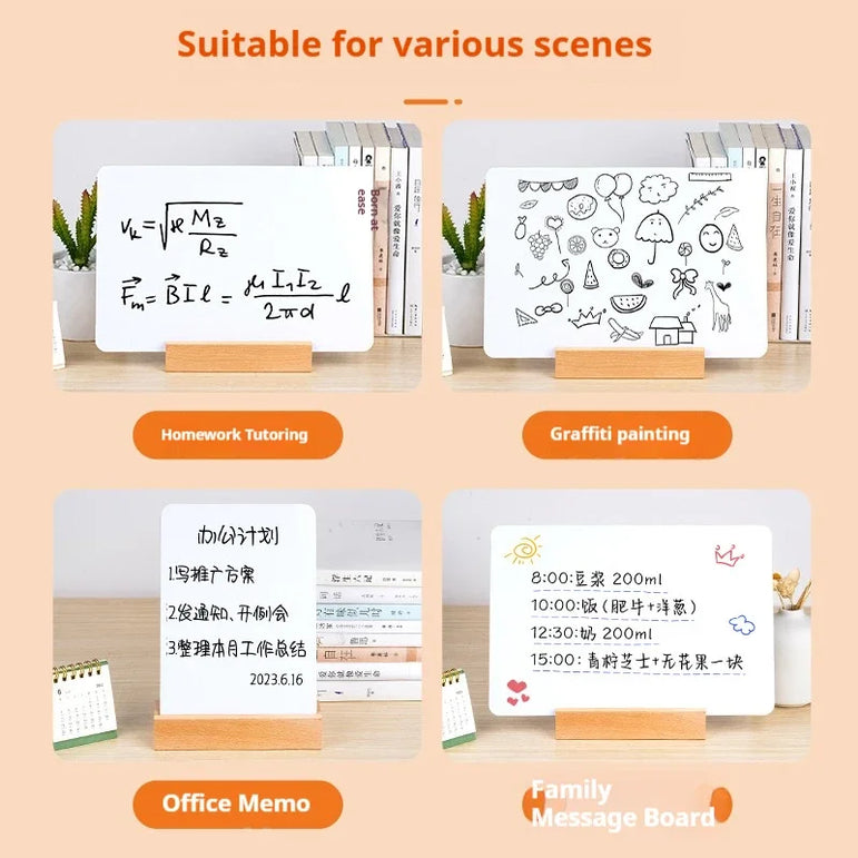 Small Whiteboard Small Blackboard on Double-sided Desk Children's Drawing Board  Shop Erasable Whiteboard Teaching Bulletin