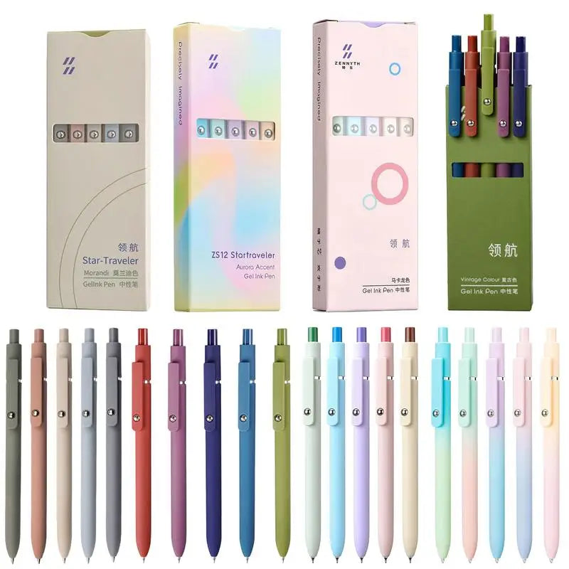 5 Pack 0.5mm Black Ink Pen Fine Tip Smooth Writing Used for Diary Notes Cute Office Study Supplies Gifts for Women Men