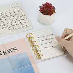 A7 Frosting Thick line Acrylic Loose Leaf Binder Cover DIY Account Book Journal Planner Office Stationery Supplies