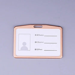 Aluminum Alloy Card Holder Retractable Badge Reel Employee Staff Name ID Work Card Holder Business Supplies