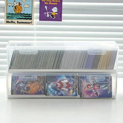 Clear Plastic Compartmentalized Organizer Box Holds 550+ Game Cards Storage Box