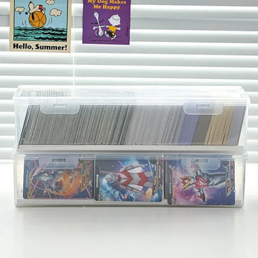 Clear Plastic Compartmentalized Organizer Box Holds 550+ Game Cards Storage Box