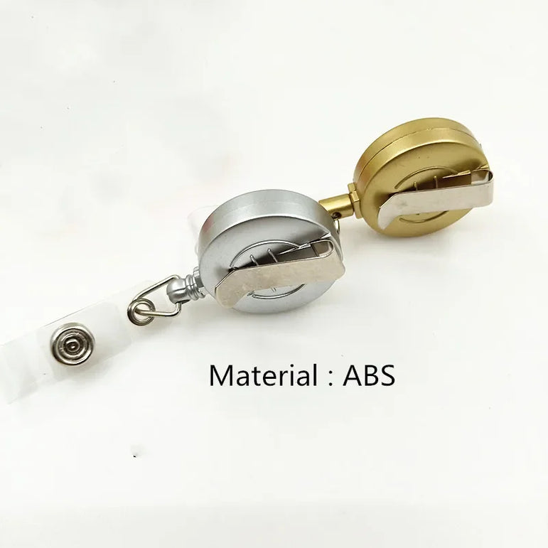 Aluminum Alloy Card Holder Retractable Badge Reel Employee Staff Name ID Work Card Holder Business Supplies