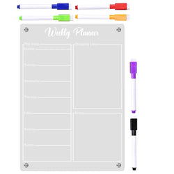 Magnetic Planner Acrylic Whiteboard For Calendar Desk Schedule Kitchen Supplies Refrigerator Message Board Dry Erase Board With