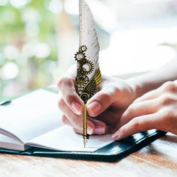 Feather Quill Pen Calligraphy Feather Pen Stationery Set Complete Calligraphy Feather Pen Set Accessories For Christmas