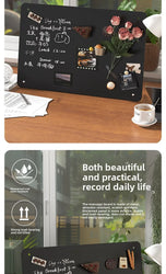 Desktop magnetic large-sized whiteboard, handwritten ironwork sign, coffee shop, standing blackboard billboard