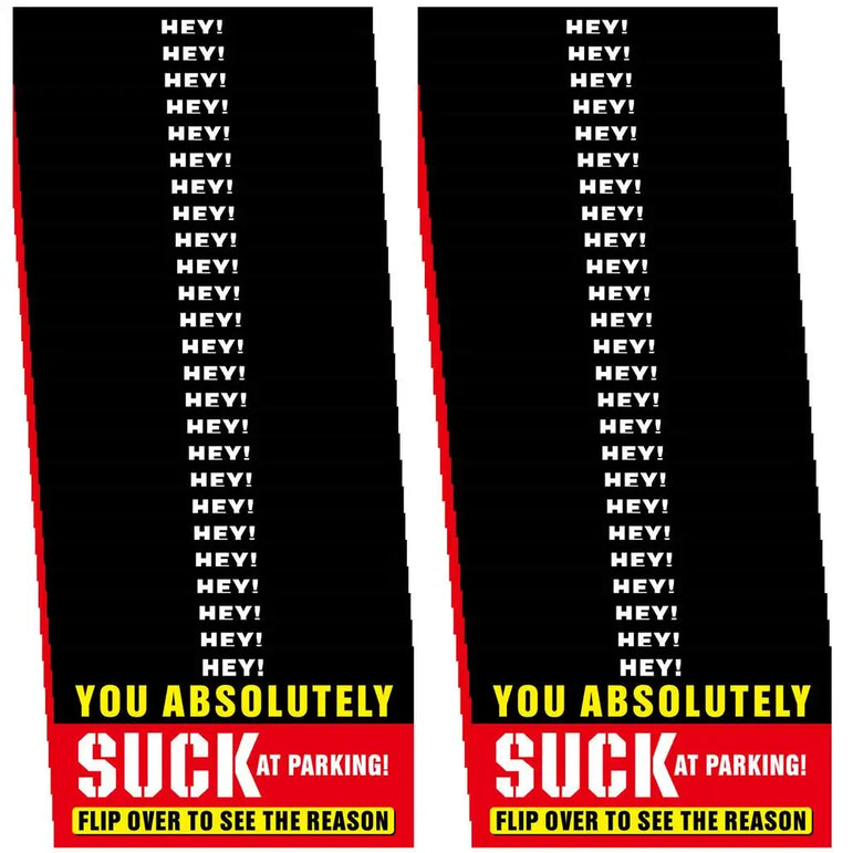 50Pcs Bad Parking Cards You Absolutely Suck At Parking Cards, Bad Parking Cards Parking Violation Tickets Funny Hilarious Prank