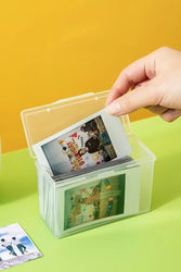 1PCS Card Holder Transparent Idol Kpop Albumes Photo Storage Photocards Small Card Collection Organizer Box Case Container