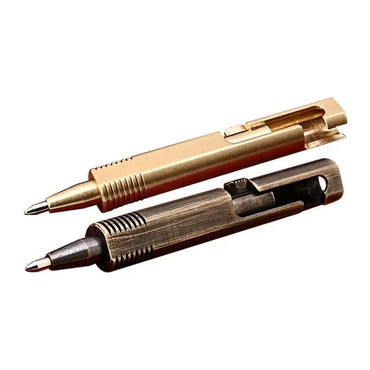 Mini Brass Pen Pocket Ballpoint Pen Signature Pen Small Bolt Action Ballpoint Pen Refillable Retractable Pens