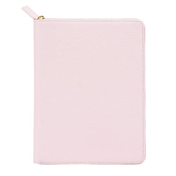 Moterm Genuine Pebbled Grain Leather A5 Zip Cover with Top Pocket Cowhide Planner Zipper Notebook Organizer Agenda Journal Diary