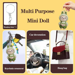 Press Face Changing Doll Toy Pendant Creative Cartoon Keychain Decompression Cute Face Changing Game Car Keychain Desktop Decor