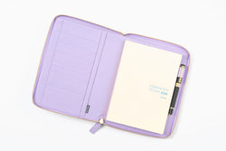Moterm Genuine Pebbled Grain Leather A5 Zip Cover with Top Pocket Cowhide Planner Zipper Notebook Organizer Agenda Journal Diary