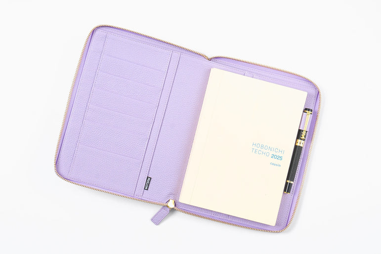 Moterm Genuine Pebbled Grain Leather A5 Zip Cover with Top Pocket Cowhide Planner Zipper Notebook Organizer Agenda Journal Diary