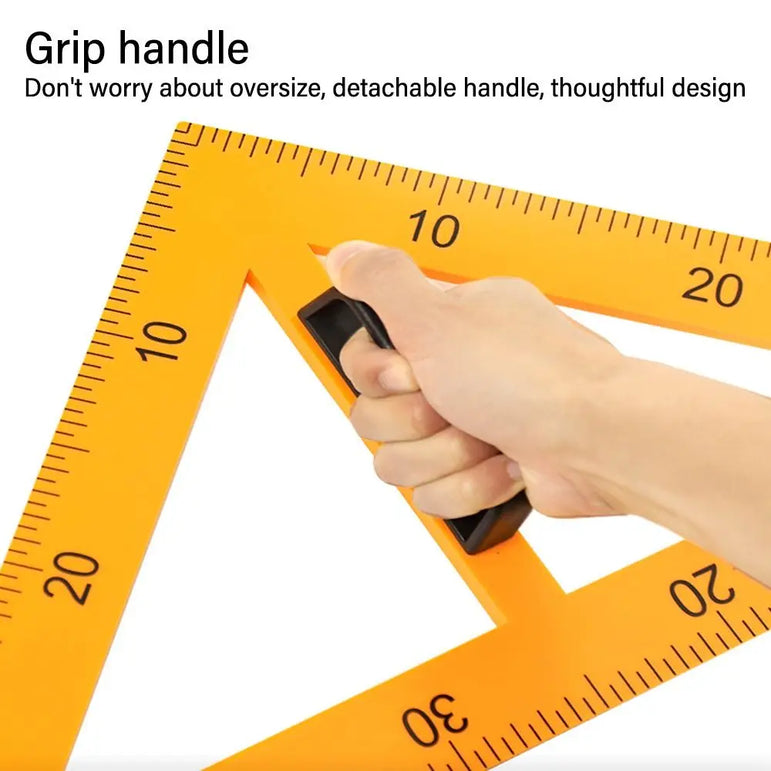 Large Triangular Ruler Professional Math Geometry Multifunction Compass Multi-Size Angle Protractor Teacher