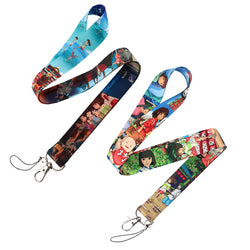 YL188 New Anime Icons Office Lanyard ID Card Badge Holder Pendant Keychain Pass Gym Mobile Kids Key Rings Accessories Gifts