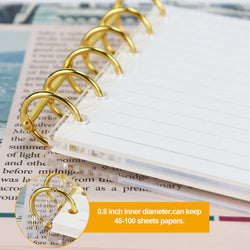 A7 Frosting Thick line Acrylic Loose Leaf Binder Cover DIY Account Book Journal Planner Office Stationery Supplies