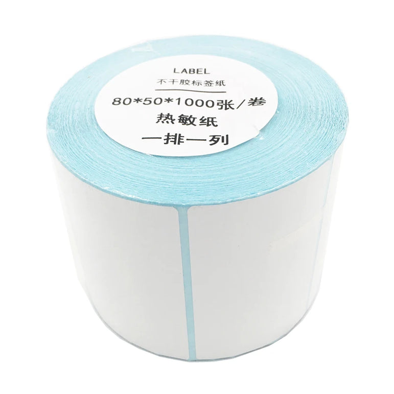 80X50 Adhesive Thermal Label Sticker Paper Waterproof Supermarket Price Blank Label Direct Print Office Print Supplies