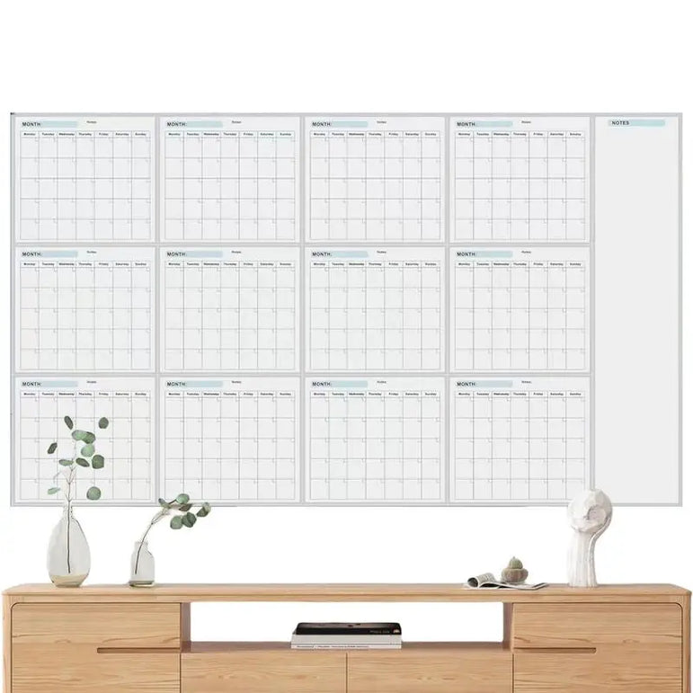 Erasable Large Wall Planner Calendar Erasable Yearly Planner Calendar Reusable Blank Whiteboard Yearly Calendar For Holidays