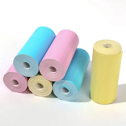 Mini Printer Paper Color Sticker 57*25mm Thermal Paper Self-adhesive Roll Papers Label Sticker For Phone Printing Picture Photo
