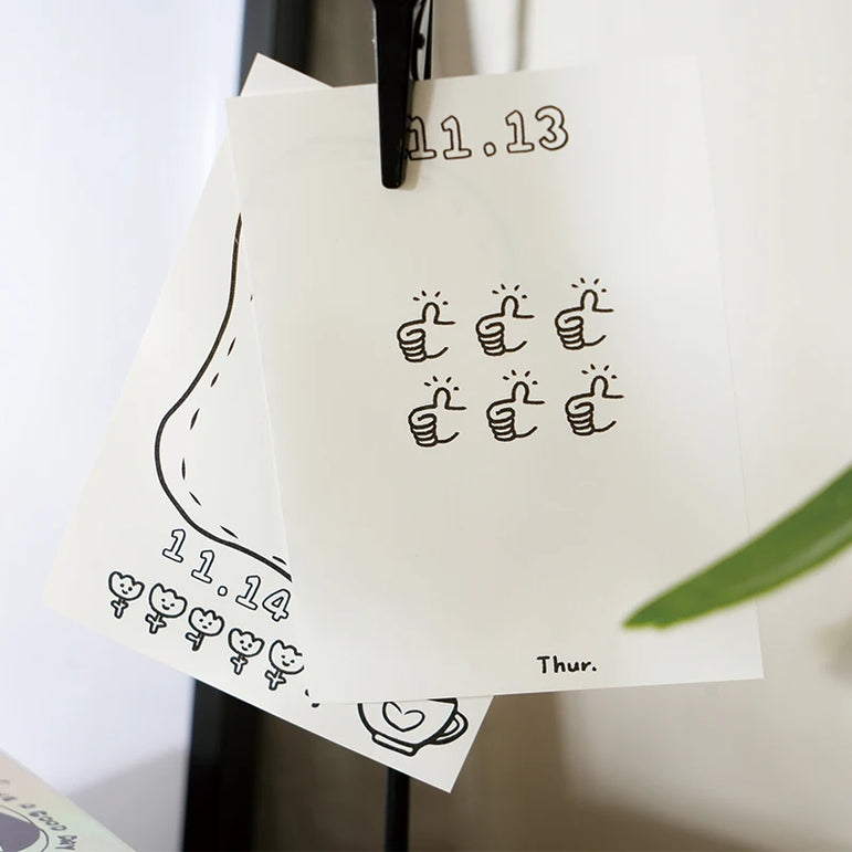Journal GO 372 sheets 2025 Mini Calendar Note Portable Memo Calendar Student Stationery Delicate Calendar School Office Supplies