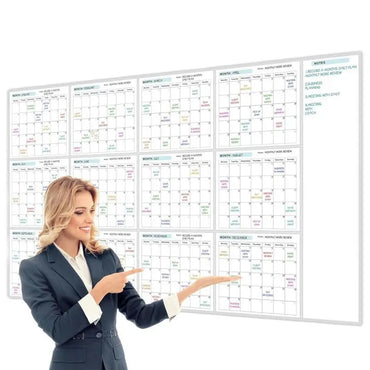 Erasable Large Wall Planner Calendar Huge Wet & Dry Erase Schedule Planner Calendar Giant Erasable Wall Calendar Blank Undated