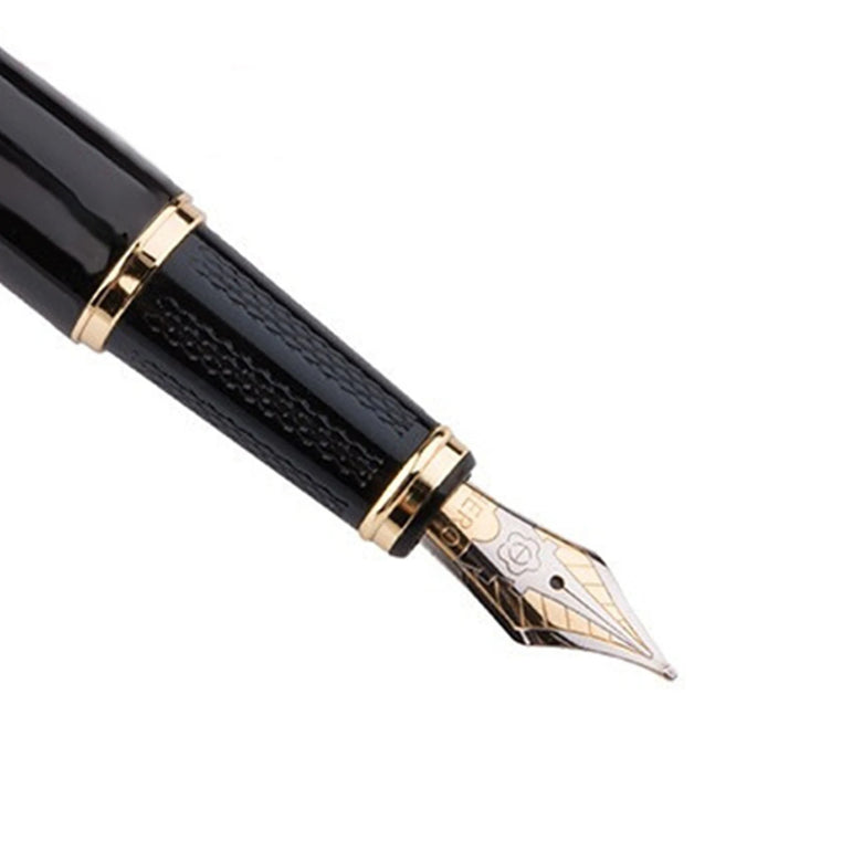 Metal Hero 1501 Fountain Pen iridium F 0.5mm nibs black Rotary ink suction for writing Business office school supplies Gifts pen