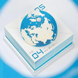 3D Earth Memo Pad Calendar 2025 Tear Away Calendar Desk Calendar Time Piece Sticky Notes Calendar Paper Carving Art Decor