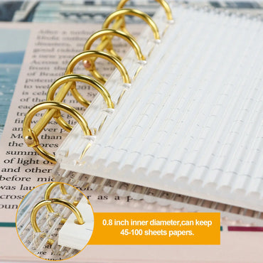 A7 Frosting Thick line Acrylic Loose Leaf Binder Cover DIY Account Book Journal Planner Office Stationery Supplies