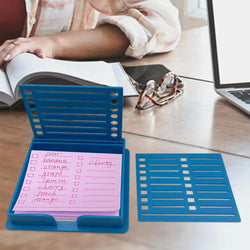 Sticky Note Dispenser  Sticky Pads Sticky note holder Versatile Desk Sticky Note Stencil Double Insert Template Storage Box
