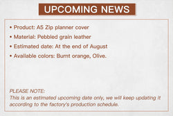 Moterm Genuine Pebbled Grain Leather A5 Zip Cover with Top Pocket Cowhide Planner Zipper Notebook Organizer Agenda Journal Diary