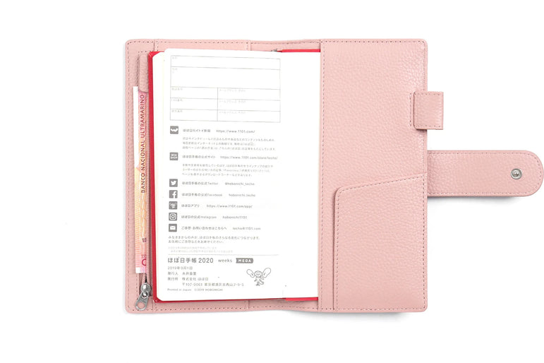Moterm New Arrivals Weeks Elite Planner Cover for Hobonichi Weeks/ Mega Pebbled Leather Notebook without Large Pocket Organizer