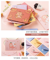 Bear Rabbit Blessing Thank Envelope Ins Cartoon Decoration Letter Paper 9 Styles Beautiful Cartoon Greeting Card New Year Gift