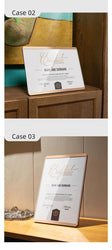 A4 21x29.7cm Honor Certificate Acrylic Sign Holder Display Stand Tabletop Menu Paper Holder Product Name Price Card Poster Frame