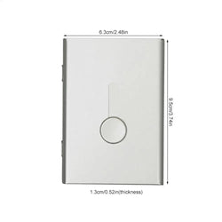 Business Card Holder Hand Push Card Case Bank Card Membership Cards Package Metal Ultra Thin Business Card Box Organizer