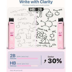 Mechanical Pencil 0.5, with HB and 2B lead fill 0.5mm, colored eraser set and eraser fill, 16 count pack