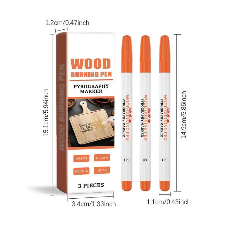 Wood Burning Pen 3 Pieces Wood Markers Wood Burning Tool Wood Burning Kit Wood Stain Markers For Christmas New Year Family